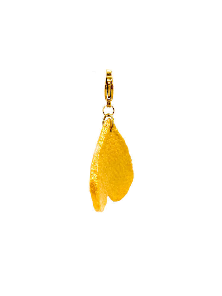 Statement Heart Pendant mix and match orange peel skin ellipsis side