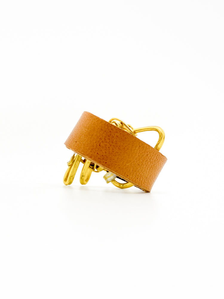 Tim_Men_s_Ring_Back_Unisex Leather Brown Gold