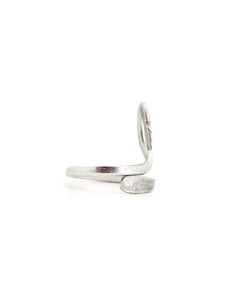 cobra ring serpent python snake ring silver adjustable ajustavel side left