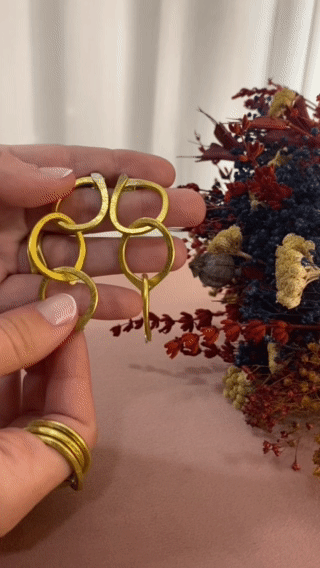 Triple Hoop Earrings Gold