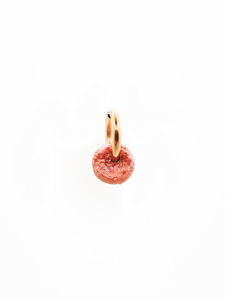 tiny rose mini hoop orange skin peel classic organics earring